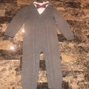 Boys gray sweater onesie. 24m brand new